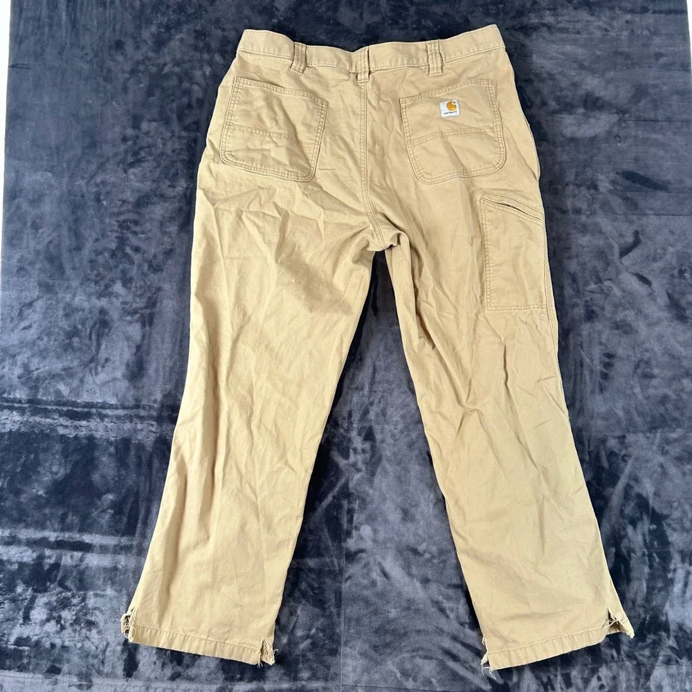 Carhartt‎ Canvas Work Pants Mens 40x32 Tan Relaxed Fit BN2291-M Rugged Flex